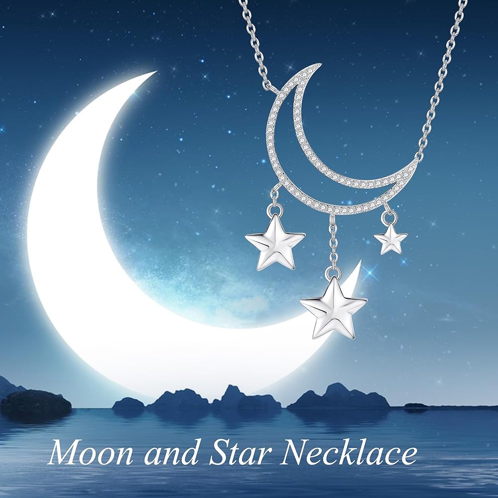 STAR JEWELRY Heart Moon ネックレス